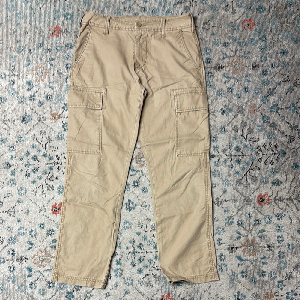 Old Navy Tan Cargo Pants with Straight Leg